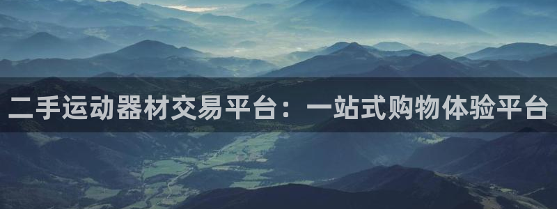 征途国际平台注册：二手运动器材交易平台：一站式购物体验平台